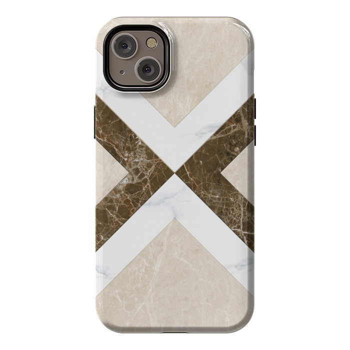 iPhone 14 Plus StrongFit Decorative Marble Cross Design by ArtsCase
