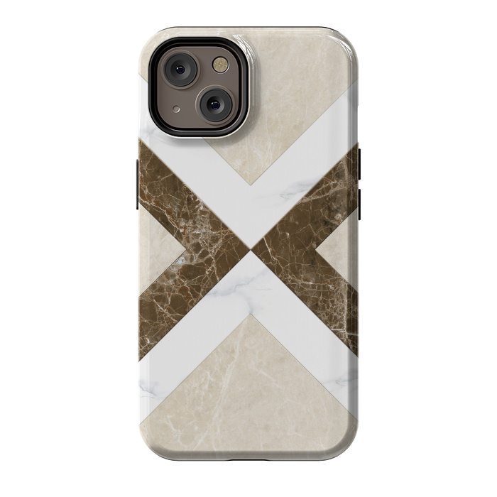 iPhone 14 StrongFit Decorative Marble Cross Design by ArtsCase