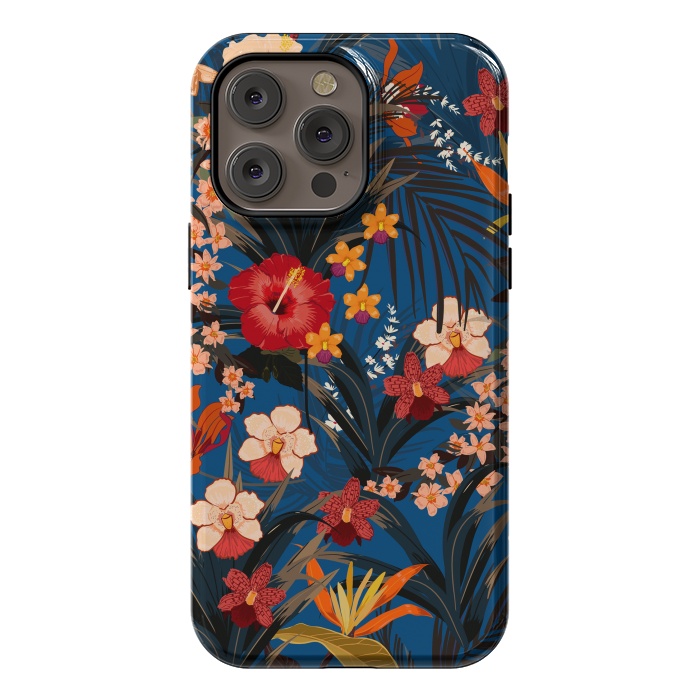iPhone 14 Pro max StrongFit Fashionable Tropical Environment with Deep Jungle Plants by ArtsCase