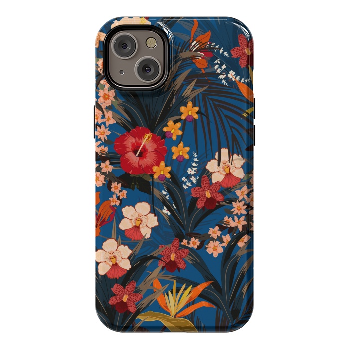 iPhone 14 Plus StrongFit Fashionable Tropical Environment with Deep Jungle Plants by ArtsCase