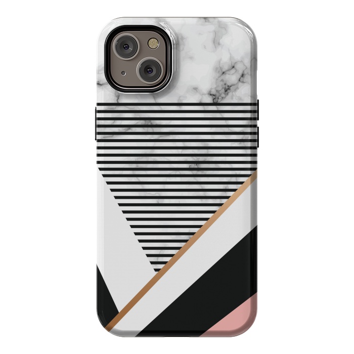 iPhone 14 Plus StrongFit Geometric Marble Design by ArtsCase