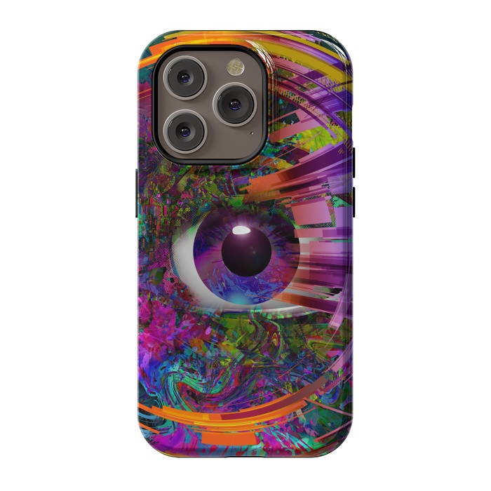 iPhone 14 Pro StrongFit Magic Eye Over Futuristic by ArtsCase