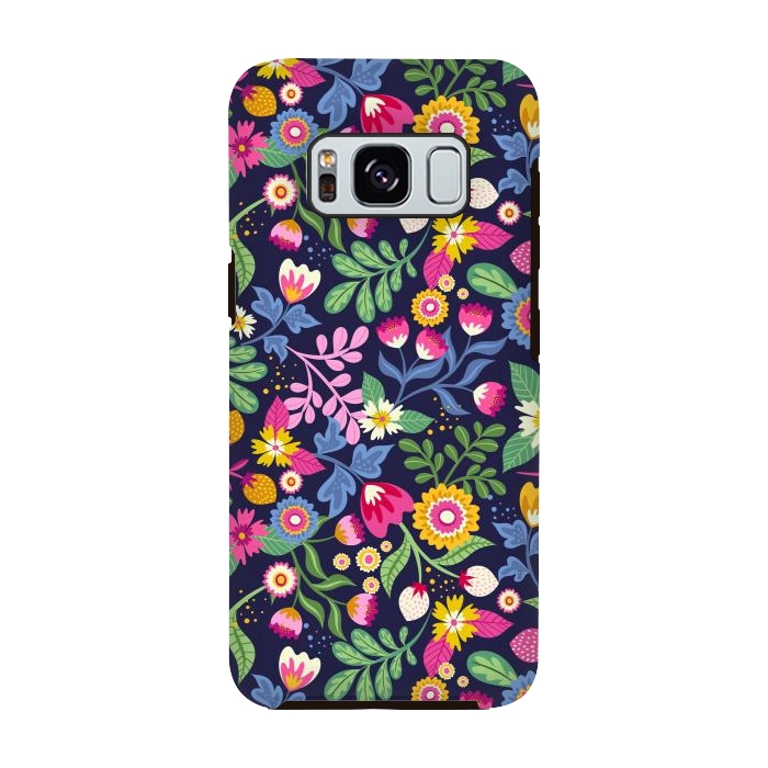 Galaxy S8 StrongFit Bright Flowers Colors by ArtsCase
