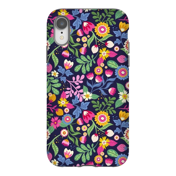 iPhone Xr StrongFit Bright Flowers Colors by ArtsCase