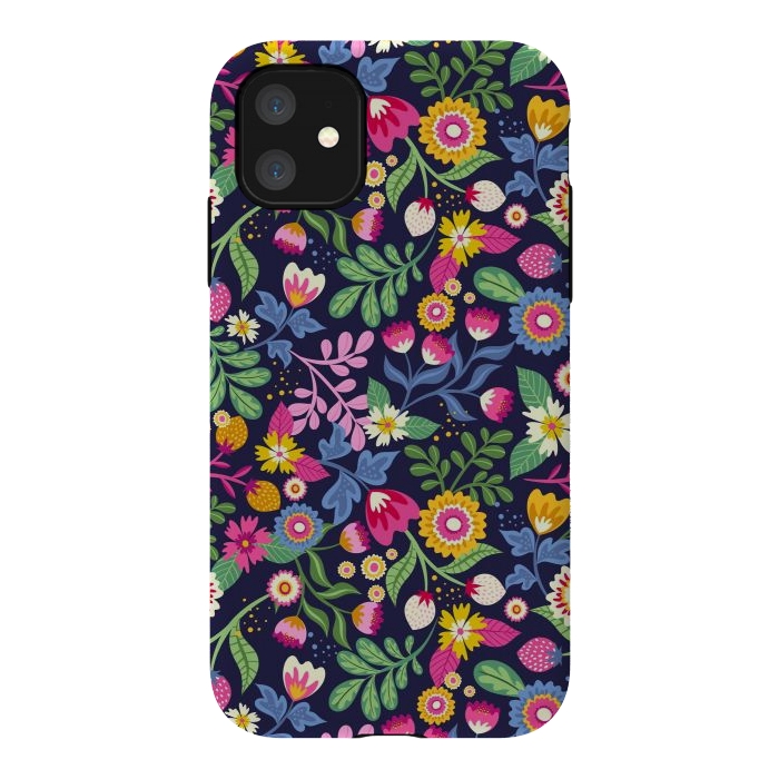 iPhone 11 StrongFit Bright Flowers Colors by ArtsCase