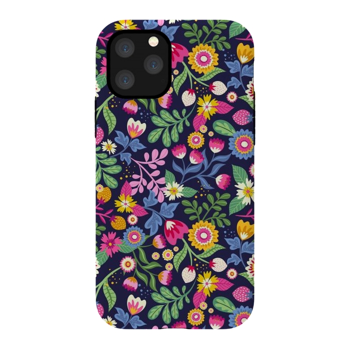 iPhone 11 Pro StrongFit Bright Flowers Colors by ArtsCase