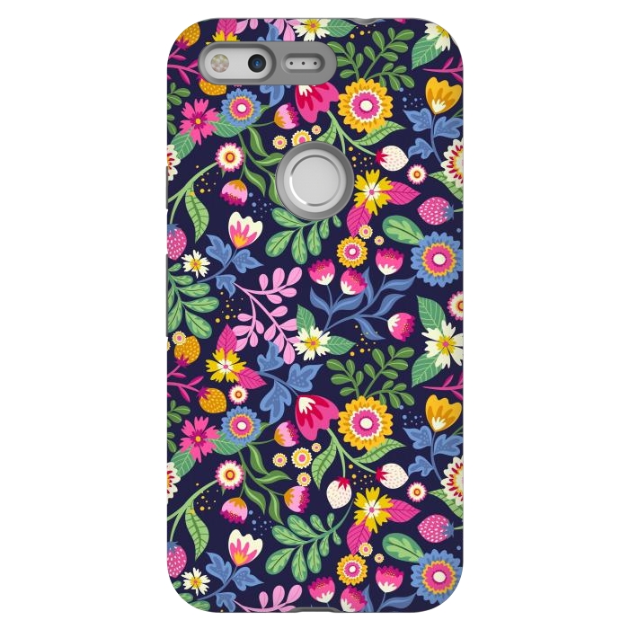 Pixel StrongFit Bright Flowers Colors by ArtsCase