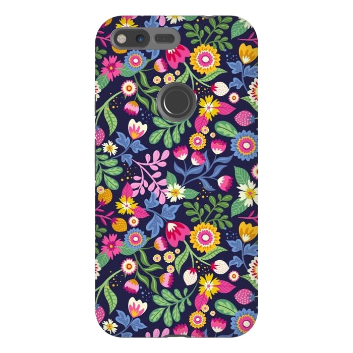 Pixel XL StrongFit Bright Flowers Colors by ArtsCase