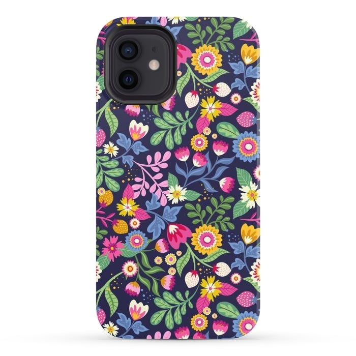iPhone 12 StrongFit Bright Flowers Colors by ArtsCase