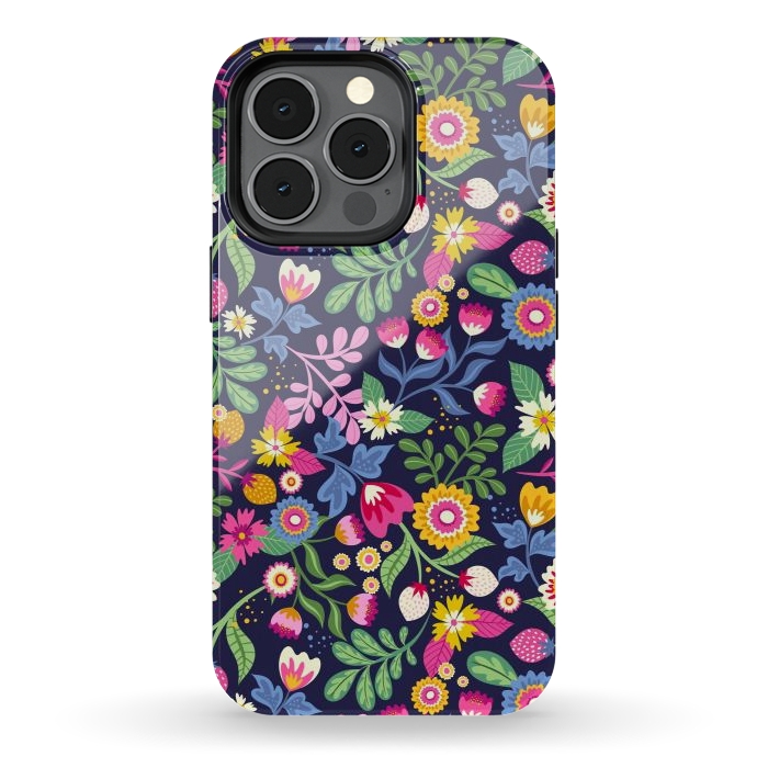 iPhone 13 pro StrongFit Bright Flowers Colors by ArtsCase