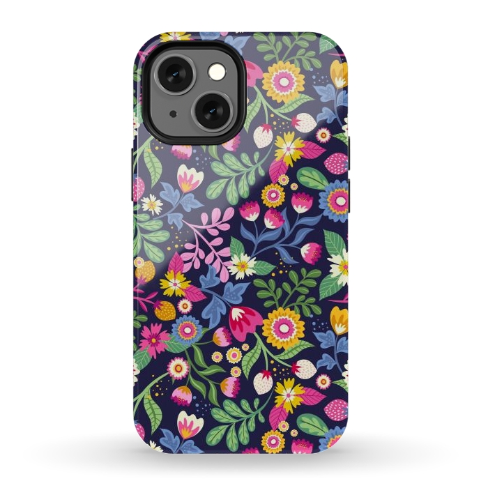 iPhone 13 mini StrongFit Bright Flowers Colors by ArtsCase