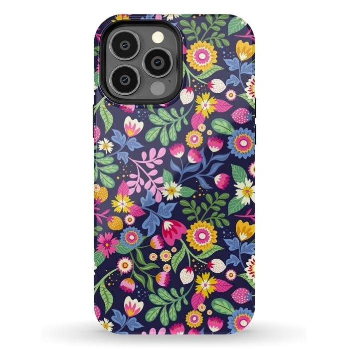 iPhone 13 Pro Max StrongFit Bright Flowers Colors by ArtsCase