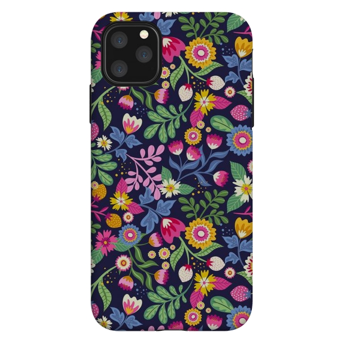 iPhone 11 Pro Max StrongFit Bright Flowers Colors by ArtsCase
