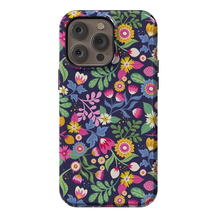 iPhone 14 Pro max StrongFit Bright Flowers Colors by ArtsCase