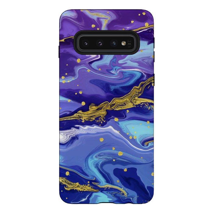 Galaxy S10 StrongFit Colorful Marble by ArtsCase