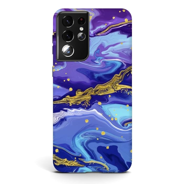 Galaxy S21 ultra StrongFit Colorful Marble by ArtsCase