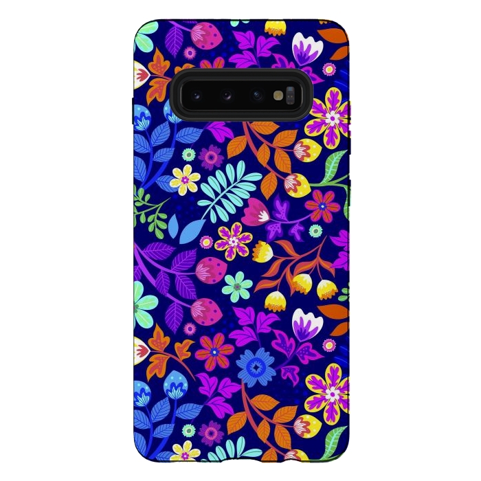 Galaxy S10 plus StrongFit Cute Flowers I by ArtsCase