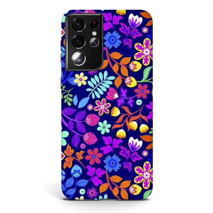Galaxy S21 ultra StrongFit Cute Flowers I by ArtsCase