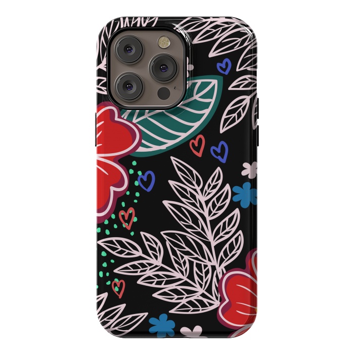 iPhone 14 Pro max StrongFit Floral Pattern Design XIVI by ArtsCase