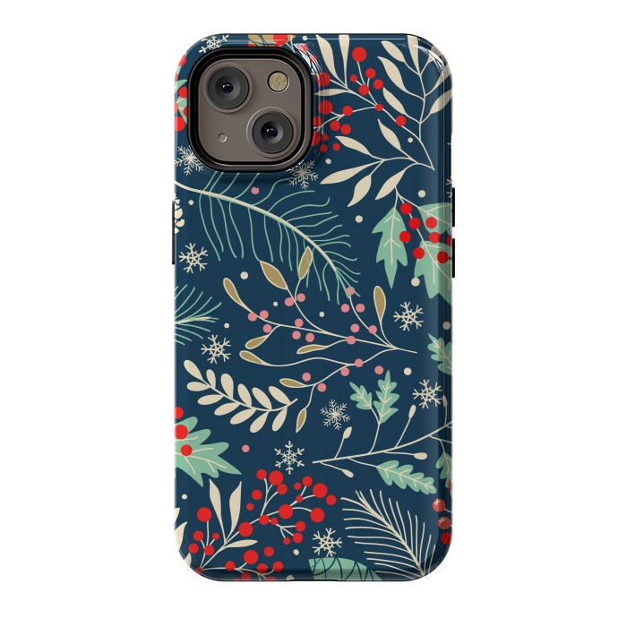 iPhone 14 StrongFit Christmas Floral Design III by ArtsCase