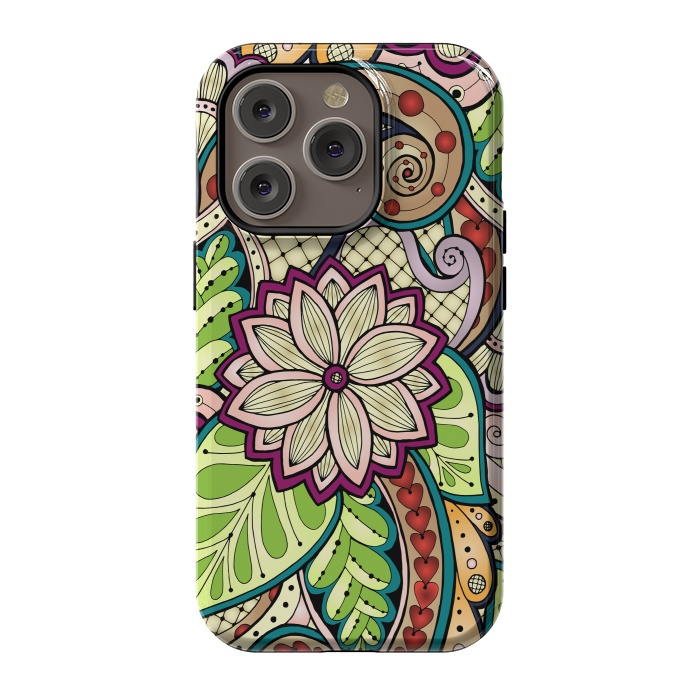 iPhone 14 Pro StrongFit Ornamental Seamless Ethnic Pattern by ArtsCase