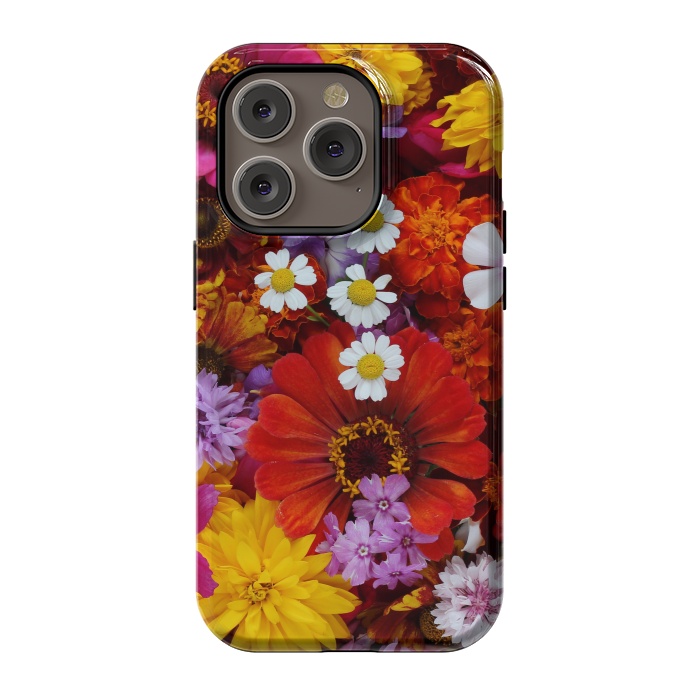 iPhone 14 Pro StrongFit Flowers in Different Shapes and Colors V  by ArtsCase
