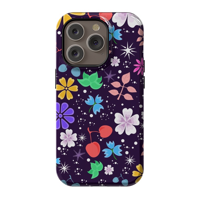 iPhone 14 Pro StrongFit Flowers with Purple Tones XXX  by ArtsCase