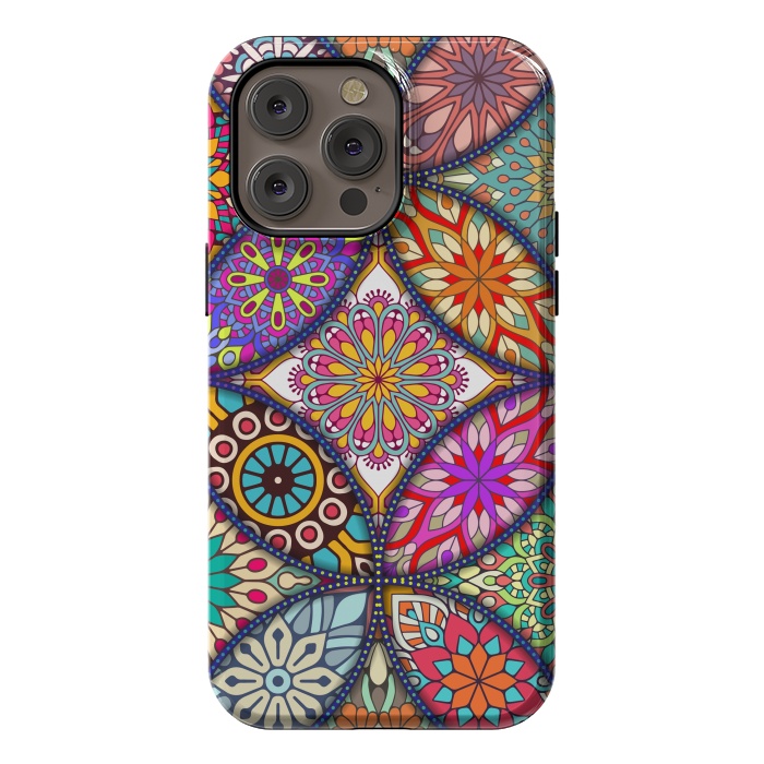 iPhone 14 Pro max StrongFit Mandala pattern with bright colors 12 by ArtsCase