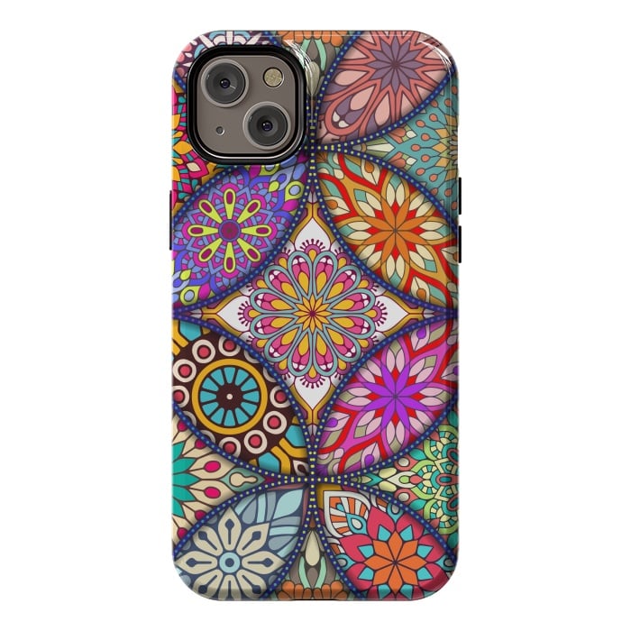 iPhone 14 Plus StrongFit Mandala pattern with bright colors 12 by ArtsCase