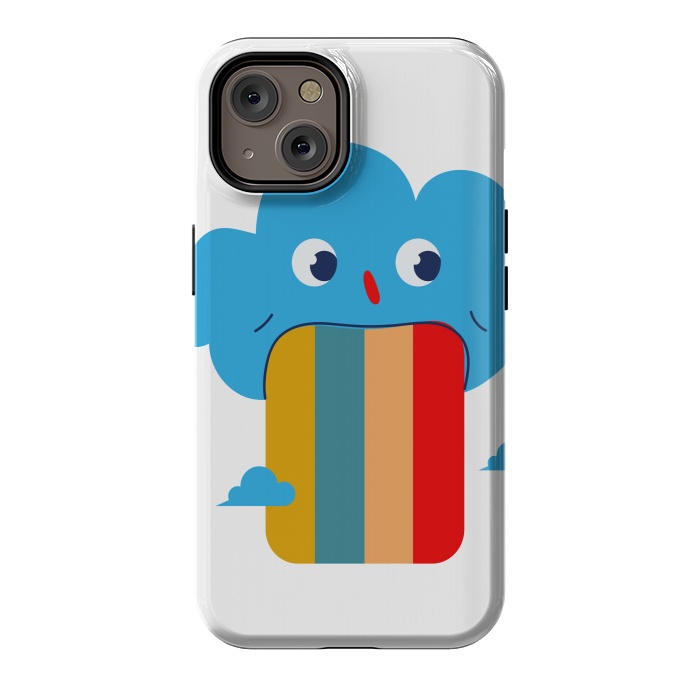 iPhone 14 StrongFit rainbow cloud colours by MALLIKA
