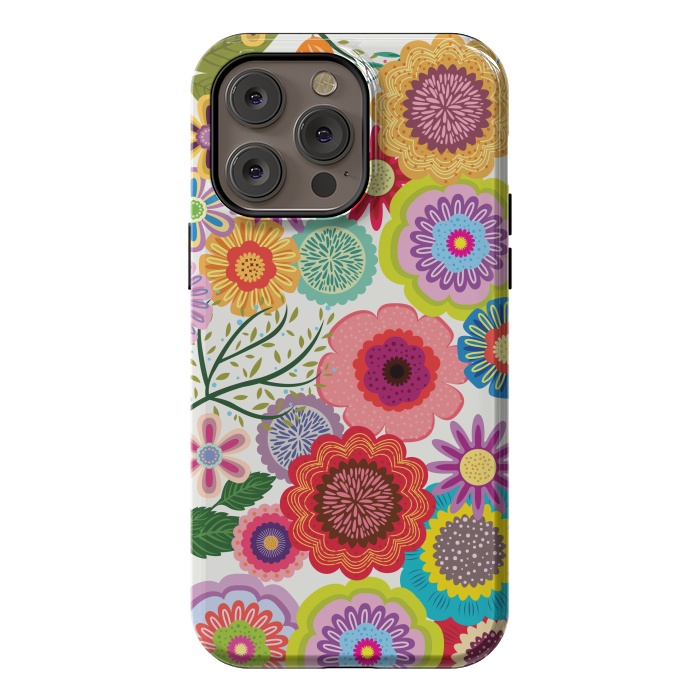 iPhone 14 Pro max StrongFit Seamless Pattern with Flowers XI by ArtsCase