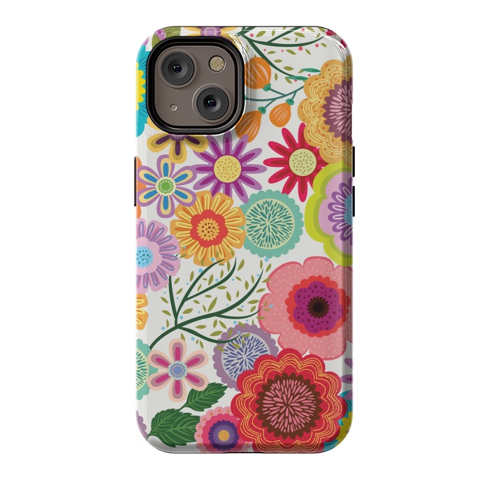 iPhone 14 StrongFit Seamless Pattern with Flowers XI by ArtsCase