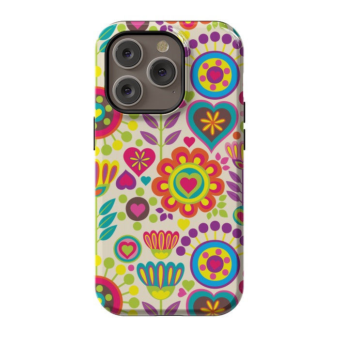 iPhone 14 Pro StrongFit Sweet Pink Flowers 789 by ArtsCase