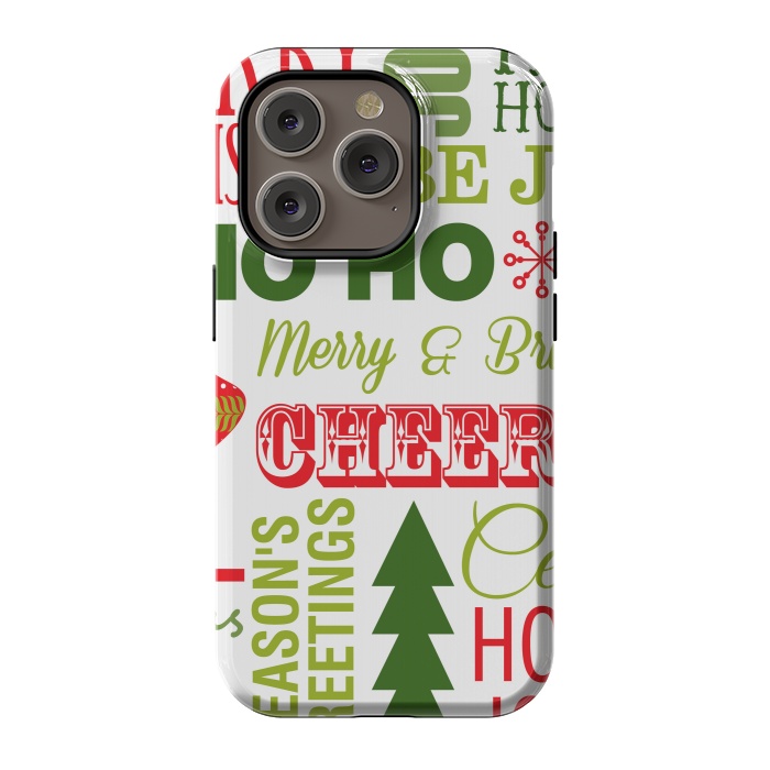 iPhone 14 Pro StrongFit Christmas Greeting Pattern by ArtsCase