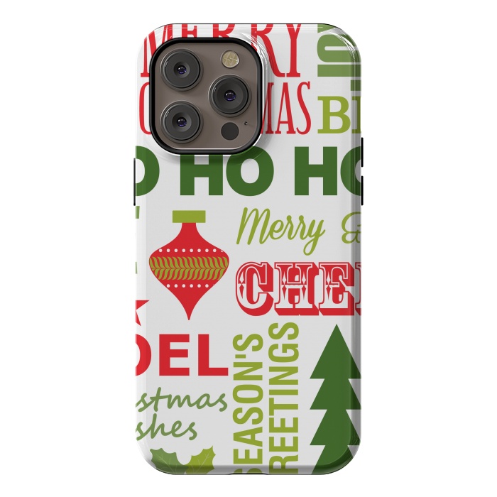 iPhone 14 Pro max StrongFit Christmas Greeting Pattern by ArtsCase
