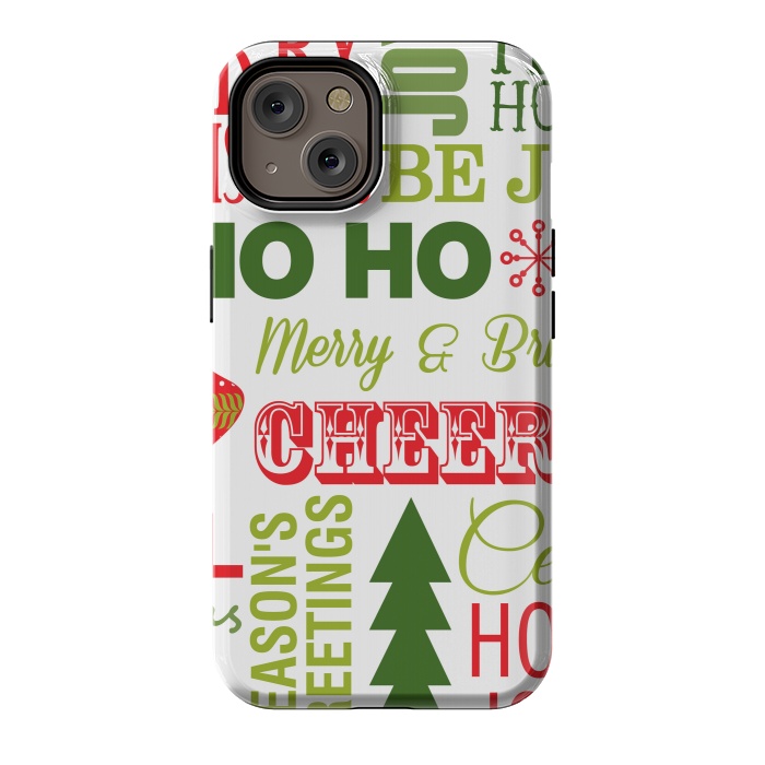 iPhone 14 StrongFit Christmas Greeting Pattern by ArtsCase