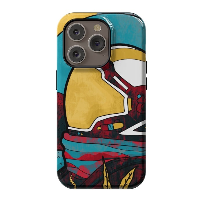 iPhone 14 Pro StrongFit The yellow astronaut explorer by Steve Wade (Swade)