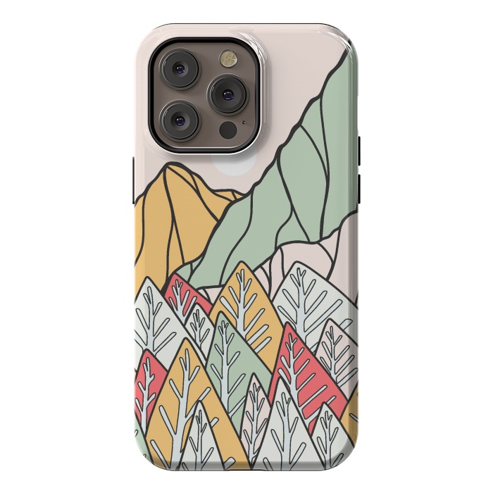 iPhone 14 Pro max StrongFit Autumnal forest mountains by Steve Wade (Swade)