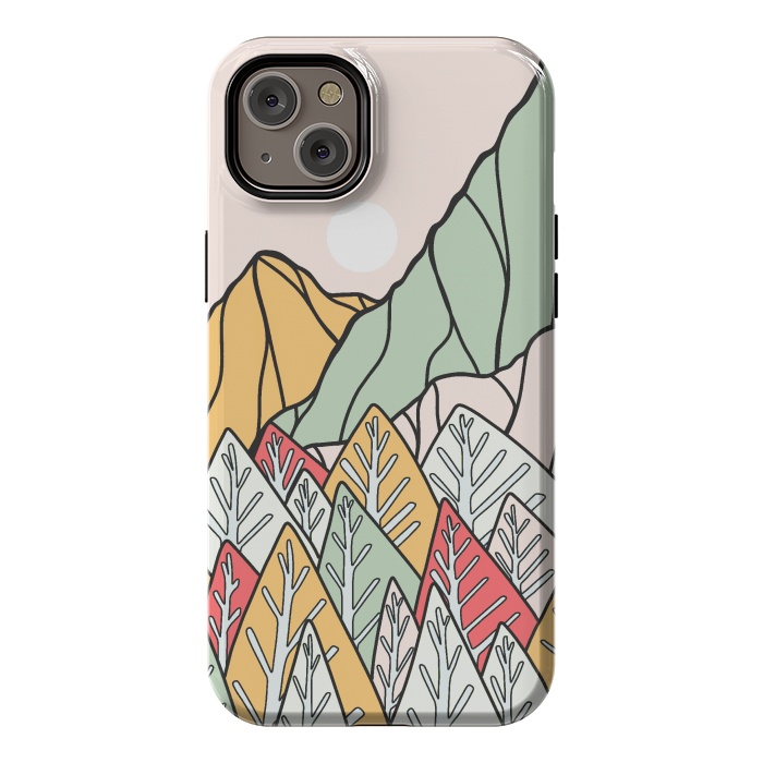 iPhone 14 Plus StrongFit Autumnal forest mountains by Steve Wade (Swade)
