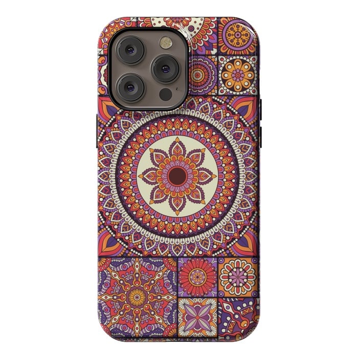 iPhone 14 Pro max StrongFit Mandala Pattern Design with Period Decorative Elements by ArtsCase
