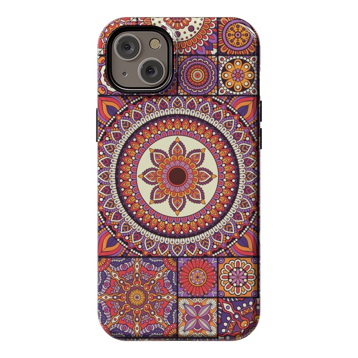 iPhone 14 Plus StrongFit Mandala Pattern Design with Period Decorative Elements by ArtsCase