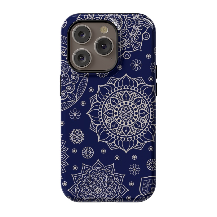 iPhone 14 Pro StrongFit Mandala Pattern with Vintage Decorative Elements by ArtsCase