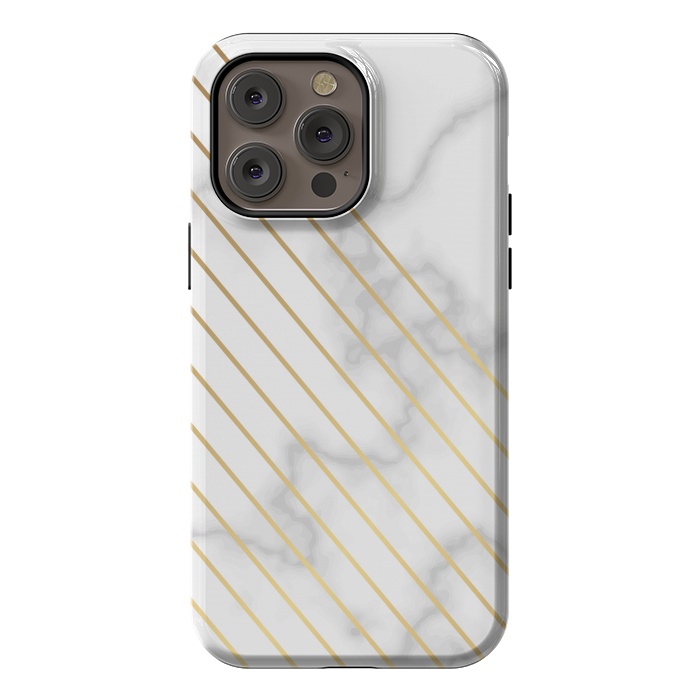 iPhone 14 Pro max StrongFit Modern Marble Design Pink and Gray by ArtsCase