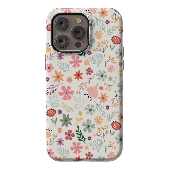 iPhone 14 Pro max StrongFit Pretty Flowers Pattern Design XIII by ArtsCase