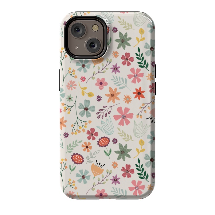 iPhone 14 StrongFit Pretty Flowers Pattern Design XIII by ArtsCase