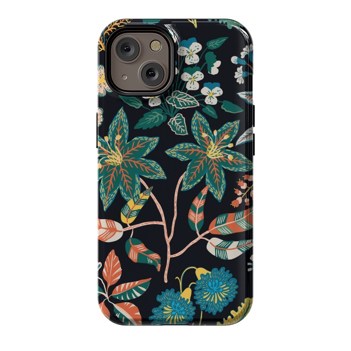 iPhone 14 StrongFit Randomly Scattered Botanical Motifs by ArtsCase
