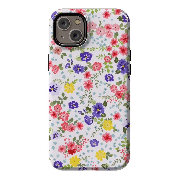 iPhone 14 Plus StrongFit Simple Cute Pattern in Small-Scale Flowers by ArtsCase