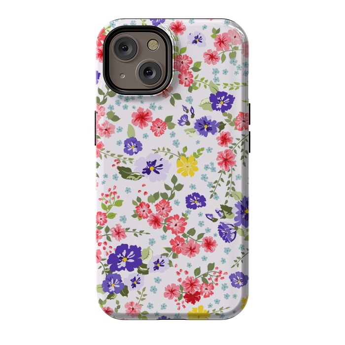 iPhone 14 StrongFit Simple Cute Pattern in Small-Scale Flowers by ArtsCase