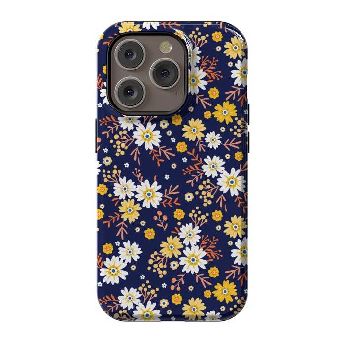 iPhone 14 Pro StrongFit Small Multicoloured Flowers by ArtsCase