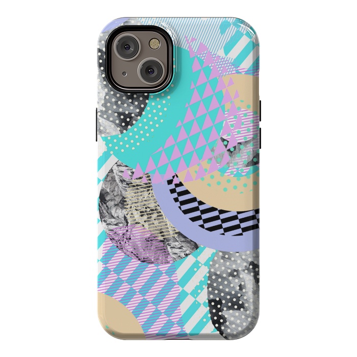 iPhone 14 Plus StrongFit Colorful graphic pop-art collage by Oana 